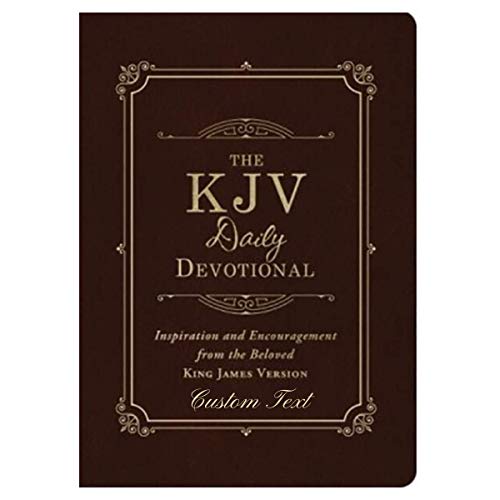 Personalized Custom Text The KJV Daily Devotional Inspiration & Encouragement Dark Brown