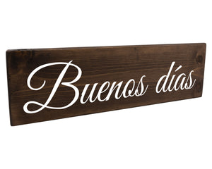 Buenos Días Spanish Wood Decor