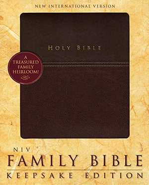 Personalized NIV Family Bible Red Letter Leathersoft Burgundy