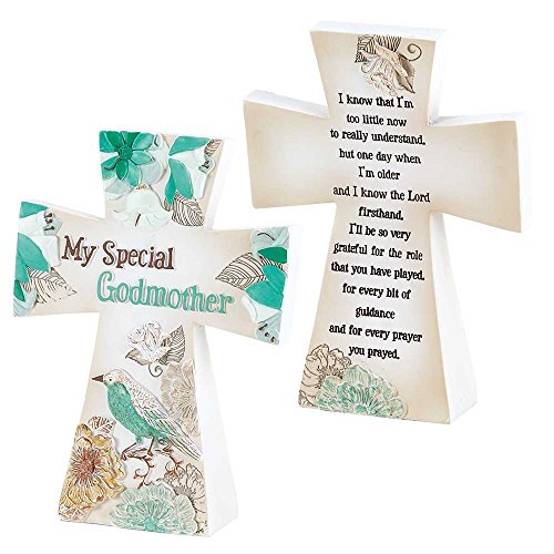 My Special Godmother Resin Stone Cross