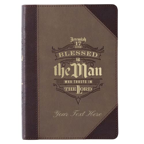 Personalized Blessed is The Man Faux Leather Classic Journal Jeremiah 17:7
