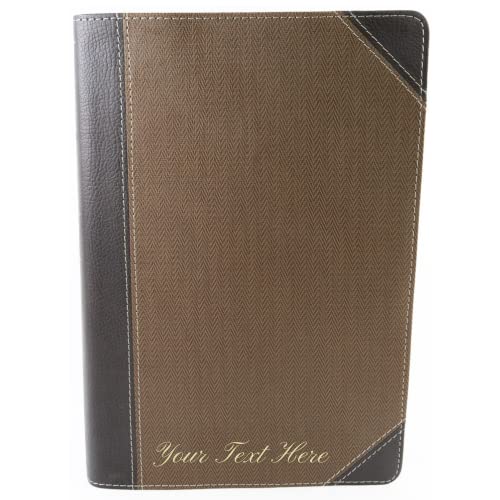 Personalized NKJV Cultural Backgrounds Study Bible Leathersoft Brown Red Letter Edition