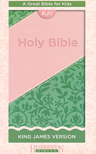 Personalized Bible KJV Holy Bible for Kids Imitation Leather Pink/Green
