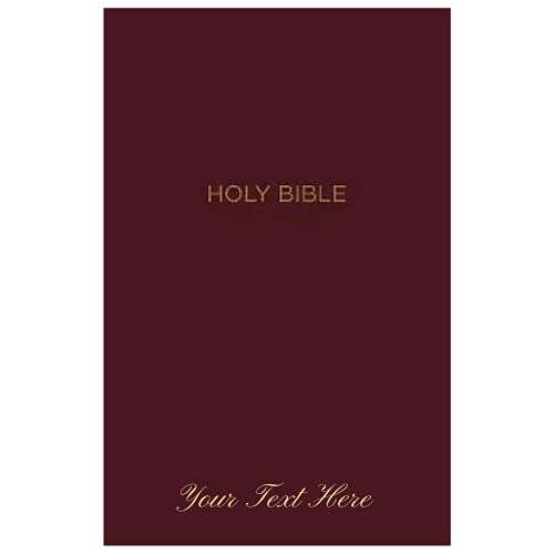 Personalized NKJV Thinline Reference Bible Red Letter Comfort Print Leather-Look Burgundy