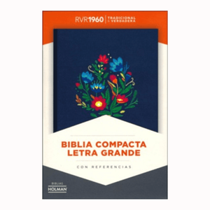 Personalized Custom Text Your Name Biblia Compacta Letra Gde. RVR 1960 Bordado Sobre Tela (Spanish)
