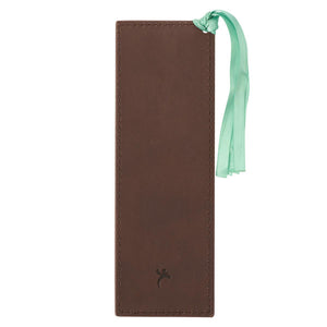 Trust Proverbs 3:5 Brown Faux Leather Bookmark