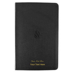 Personalized Custom Text Your Name ESV Premium Gift Holy Bible TruTone Midnight Flame Black English Standard Version