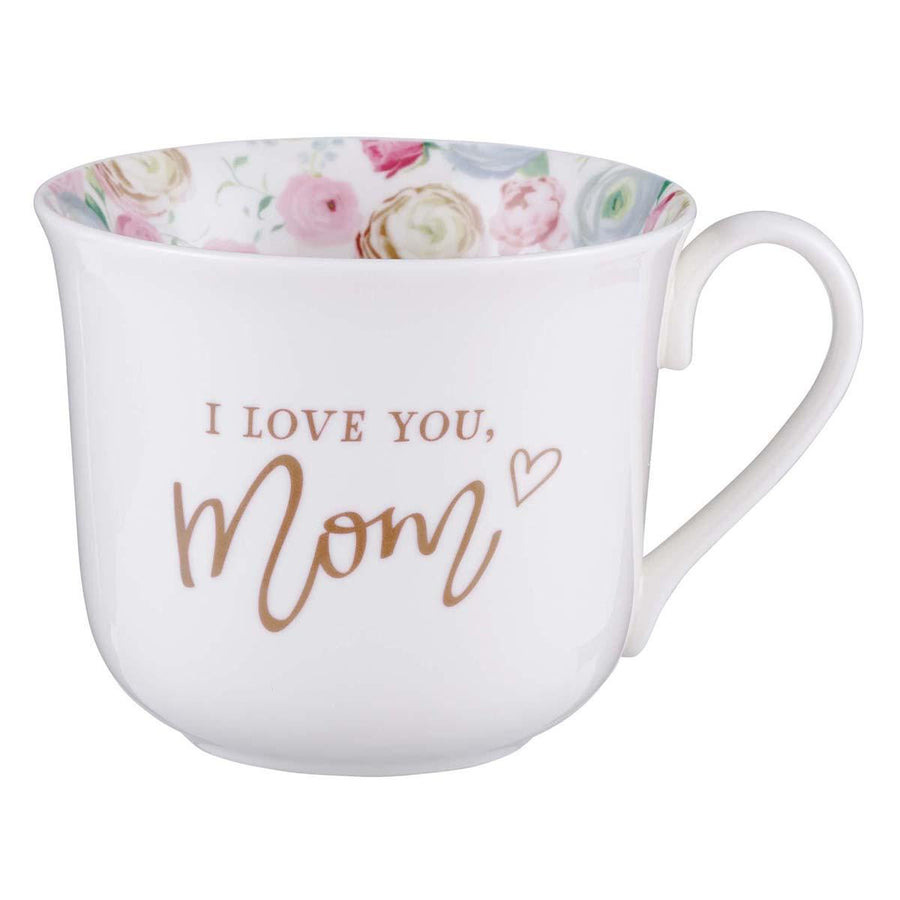 Love You Mom Proverbs 31:29 Floral Mug