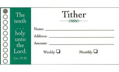 Tither Green & White Tithe & Offering Envelopes (Pack of 100)