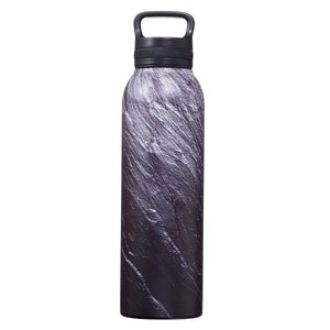 Strong & Courageous Joshua 1:9 Black Stone Stainless Steel Water Bottle
