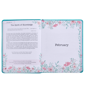 In The Light Of His Glory Teal Faux Leather Devotional