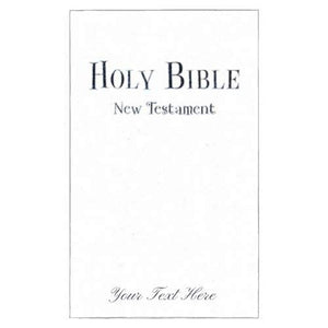 Personalized NIV Tiny Testament Bible New Testament Leathersoft White