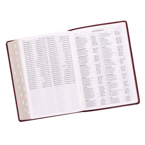 Personalized KJV Bible Super Giant Print King Indexed LuxLeather Burgundy