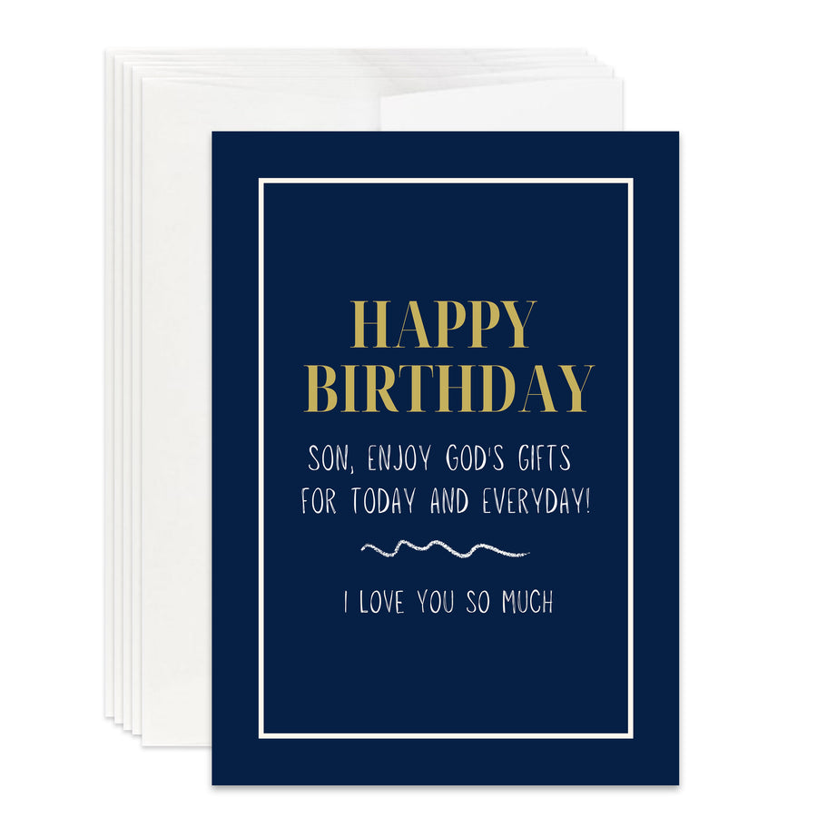 Christian Birthday Card for Son, Card Christian Birthday Card, Christian Gift for Son Birthday