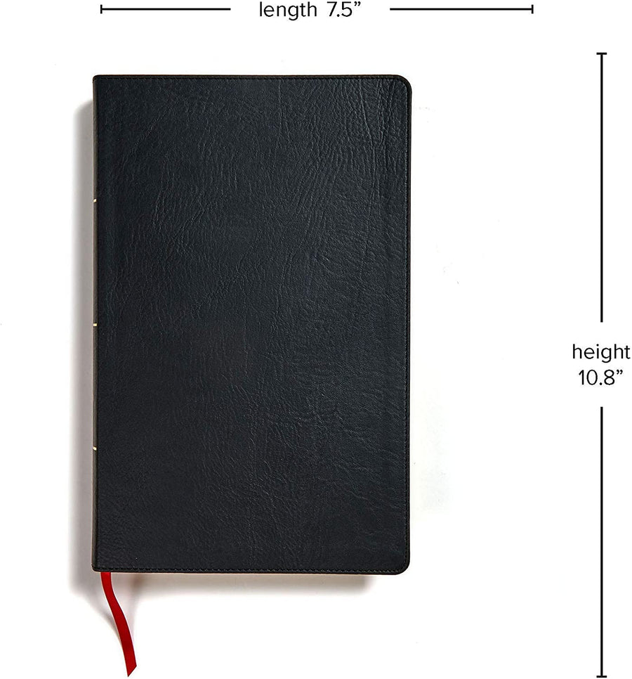Personalized KJV Super Giant Print Reference Bible Black LeatherTouch Red Letter