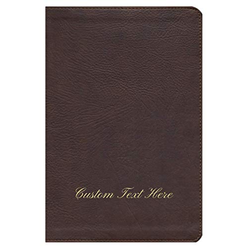 Personalized KJV Rainbow Study Bible Brown LeatherTouch