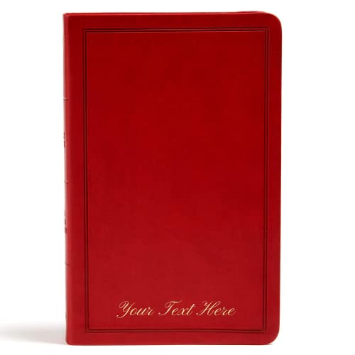 Personalized KJV Deluxe Gift Bible Burgundy LeatherTouch Red Letter Smythe Sewn Easy-to-Carry Double Column