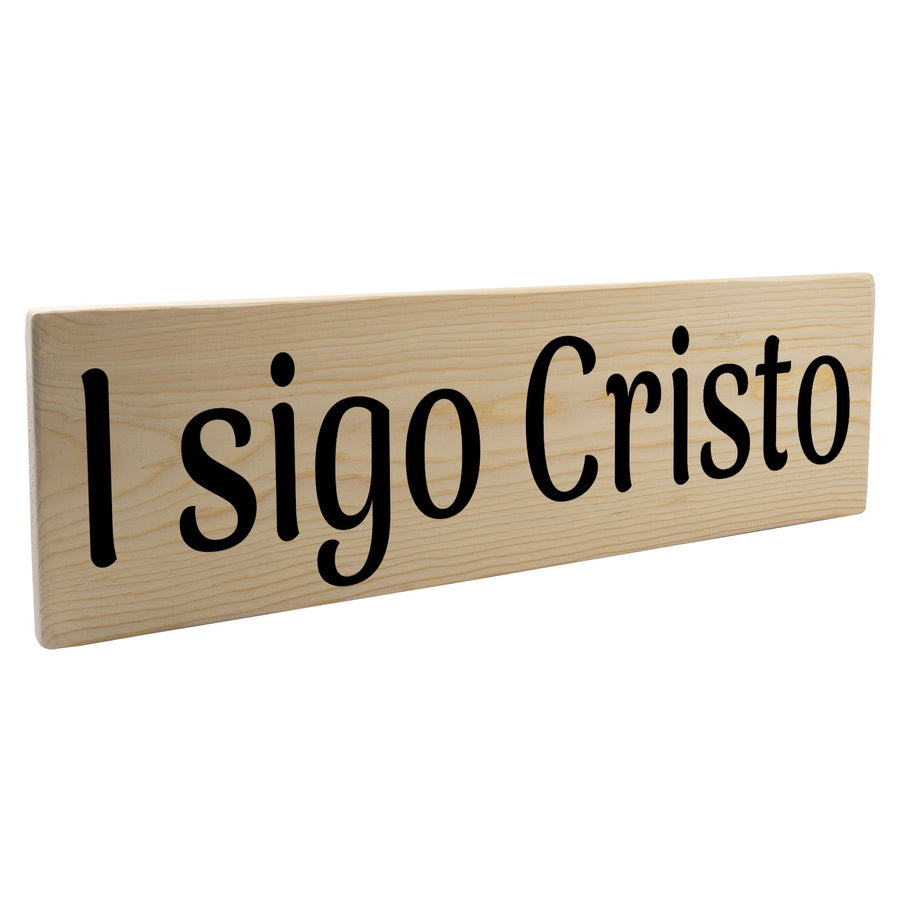 I sigo Cristo Spanish Wood Decor