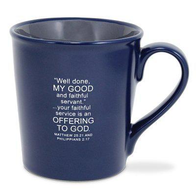 Faithful Servant Navy Blue Mug