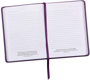 Personalized It Is Well With My Soul Handy-Sized LuxLeather Journal Purple