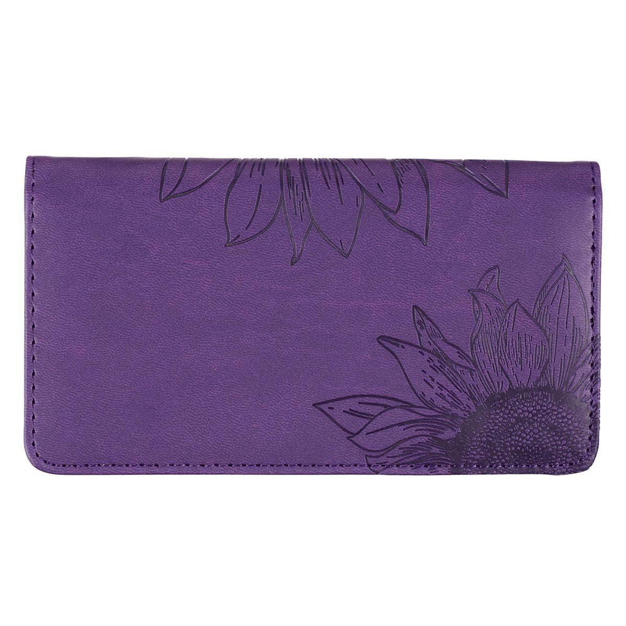 Strength and Dignity Proverbs 31:25 Purple Faux Leather Checkbook Cover