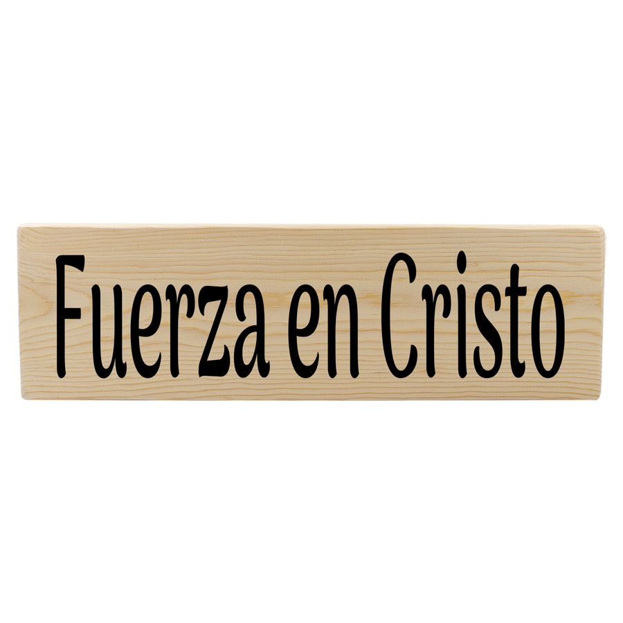 Fuerza en Cristo Spanish Wood Decor