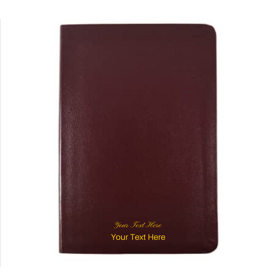 Personalized NASB 1995 Text Thinline Large Print Bible Red Letter Edition Burgundy Bonded Leather