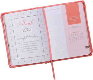 Year of Grace Peach Faux Leather Large Zippered Planner for 2020