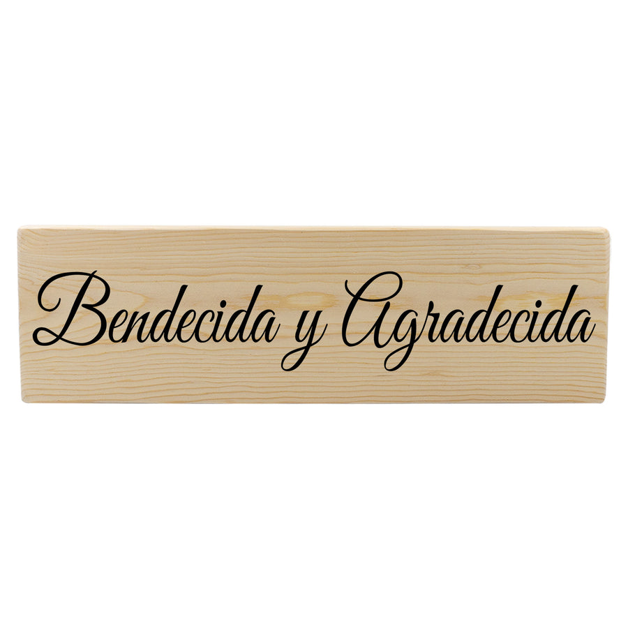 Blessed And Grateful Spanish Wood Decor