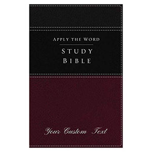Personalized NKJV Apply The Word Study Bible Leathersoft Deep Rose/Black New King James Version
