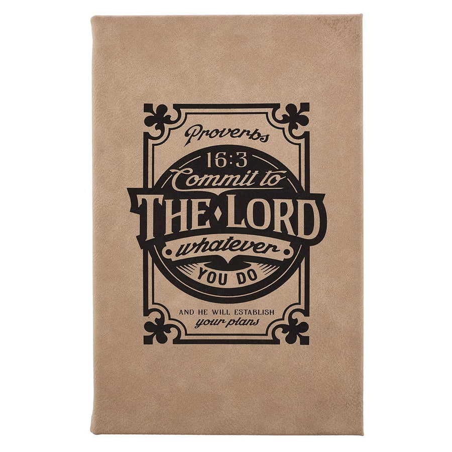 Commit to the Lord - Proverbs 16:3 Laser Engraved Journal [Hardcover]