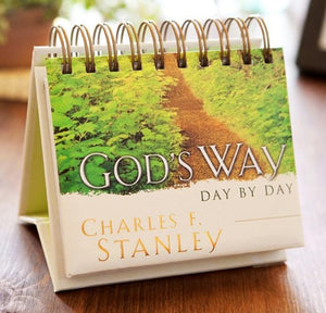 God's Way Day by Day Charles Stanley Perpetual Flip Calendar