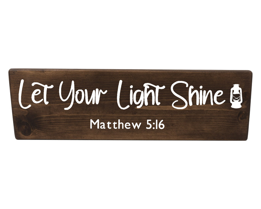 Matthew 5:16 Let Your Light Shine Wood Decor