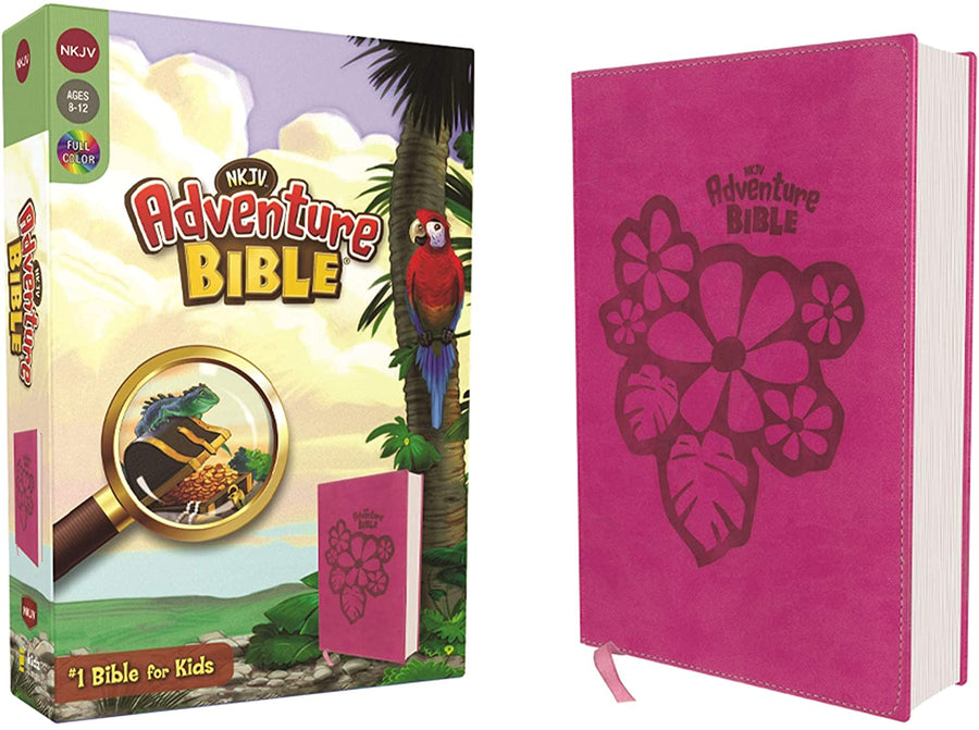Personalized NKJV Pink Kid's Youth Children Adventure Italian Duo-Tone New King James Version Bible
