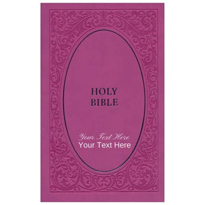 Personalized NIV Holy Bible Soft Touch Edition Leathersoft Pink Comfort Print