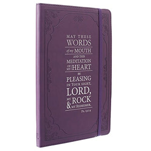 The Words of my Mouth Purple Flexcover Journal - Psalm 19:14