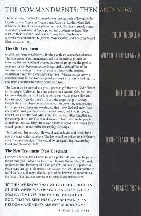 Ten Commandments Pamphlet