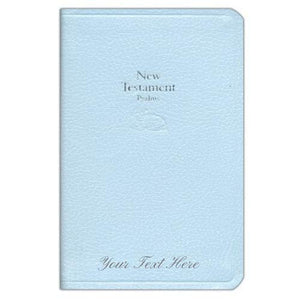 Personalized KJV Baby's New Testament Blue Imitation Leather Bible