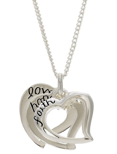 Faith Hope Love, 3 Hearts Necklace
