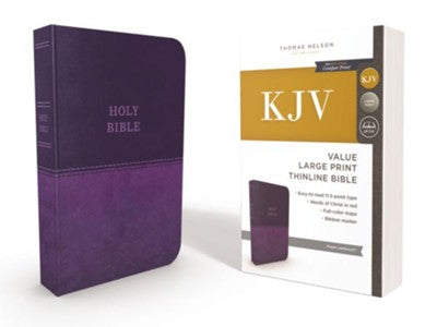 Personalized KJV Holy Bible Value Large Print Thinline Purple King James Version