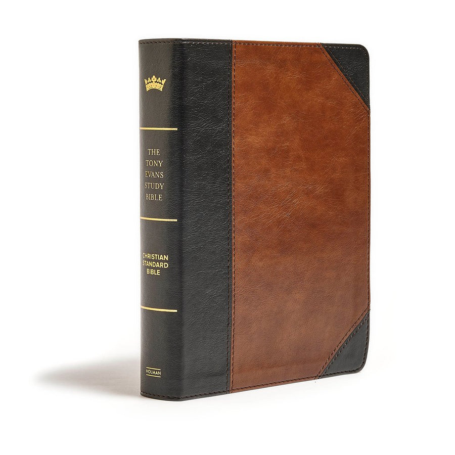 Personalized CSB Tony Evans Study Bible Indexed LeatherTouch Black/Brown Christian Standard Bible