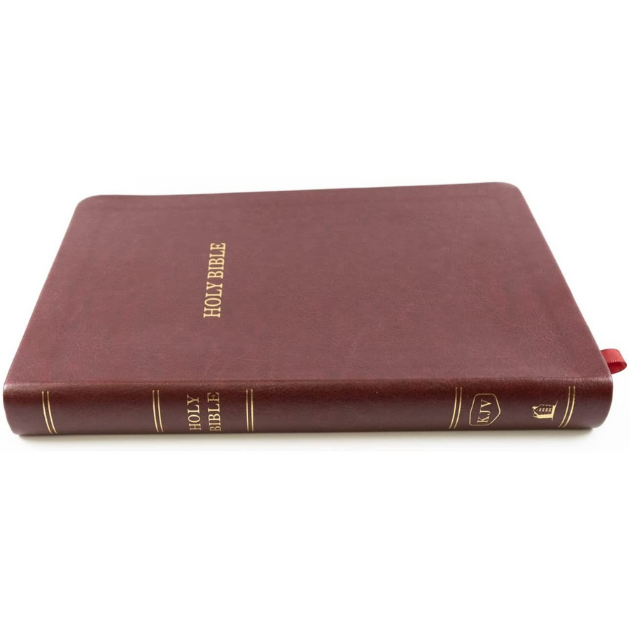 Personalized KJV Thinline Bible Comfort Print Burgundy Leathersoft