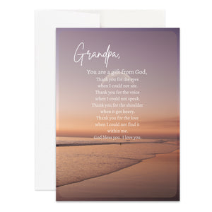 Christian Thank You Grandpa Card for Appreciation Card Christian Thank You to Grandpa Gift for Christian Appreciation