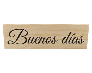 Buenos Días Spanish Wood Decor