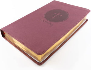 Personalized NKJV Deluxe Gift Bible Burgundy Leathersoft Red Letter Comfort Print