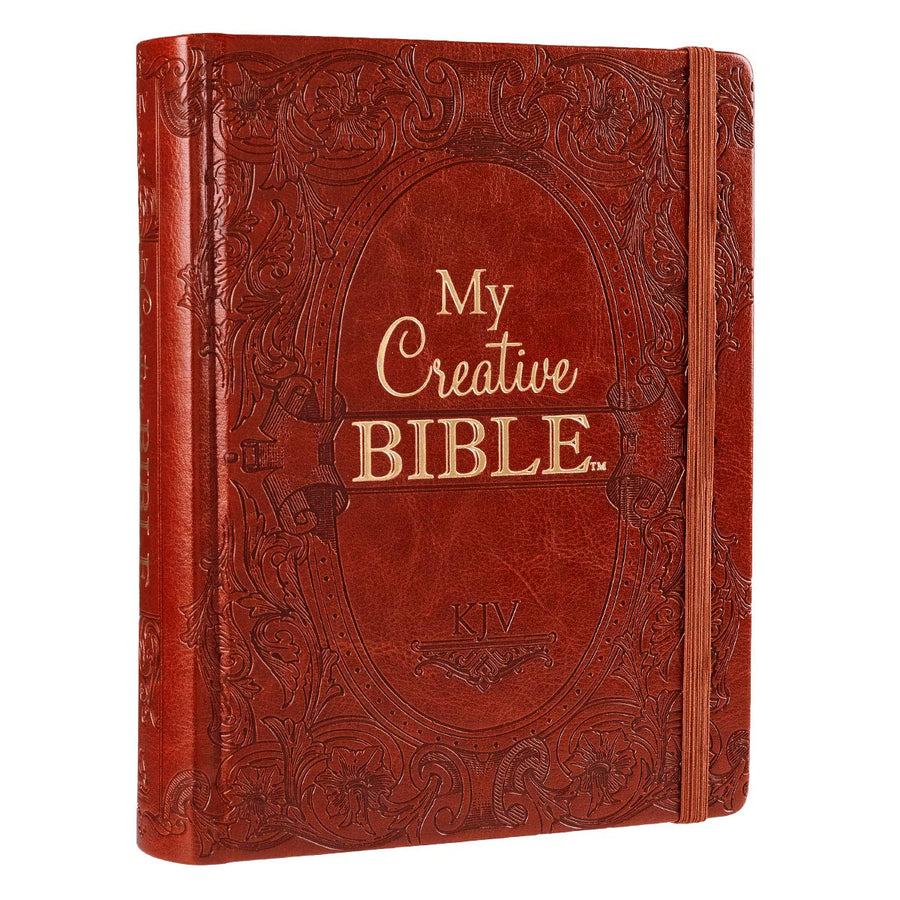 Personalized KJV My Creative Bible Journaling Bible LuxLeather Hardcover Brown King James Version