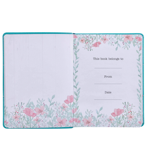 In The Light Of His Glory Teal Faux Leather Devotional