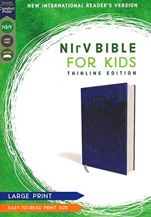 Personalized NIrV Large Print Bible for Kids Leathersoft Blue Comfort Print