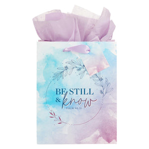 Psalms 46:10 Be Still & Know Watercolor Gift Bag