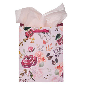 Jeremiah 29:11 I Know The Plans Pink Floral Gift Bag